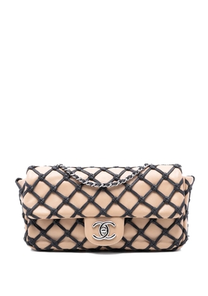 CHANEL Pre-Owned 2010-2011 Small Calfskin Canebiers Net Flap shoulder bag - Neutrals