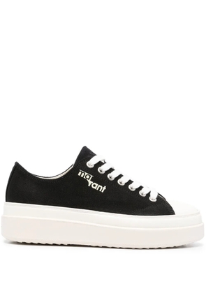 ISABEL MARANT logo-print flatform sneakers - Black