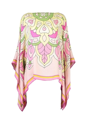 rani arabella printed poncho - Pink