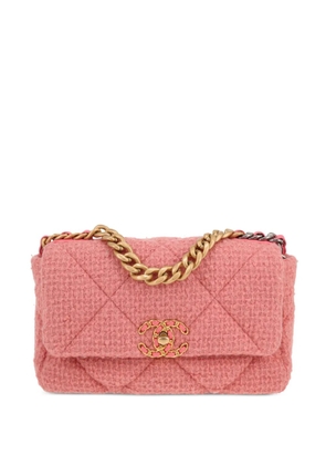 CHANEL Pre-Owned 2020 19 tweed shoulder bag - Pink