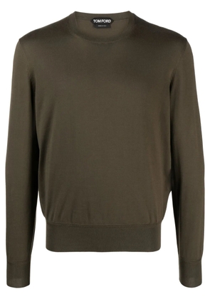 TOM FORD crew-neck cotton jumper - Green