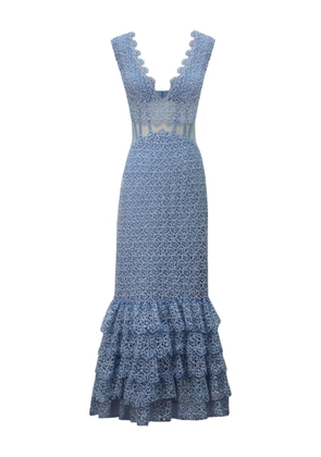 Gemy Maalouf see-through corset dress - Blue