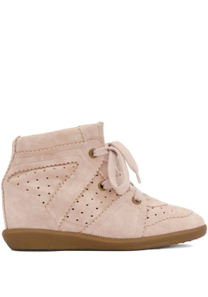 ISABEL MARANT 50mm scalloped perforated bobby sneakers - Pink