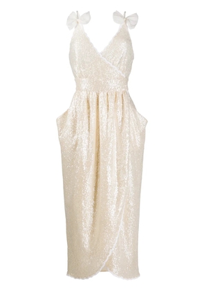 Philosophy Di Lorenzo Serafini sequin-embellished midi dress - Neutrals