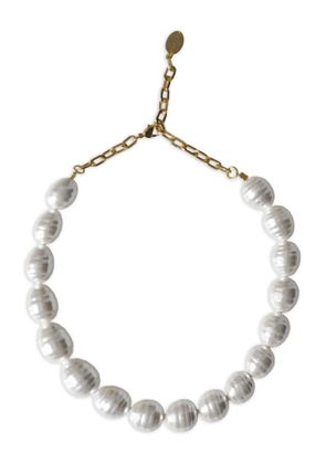 Alevì pearl-effect chain necklace - White