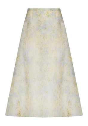 Alberta Ferretti floral-print midi skirt - Neutrals