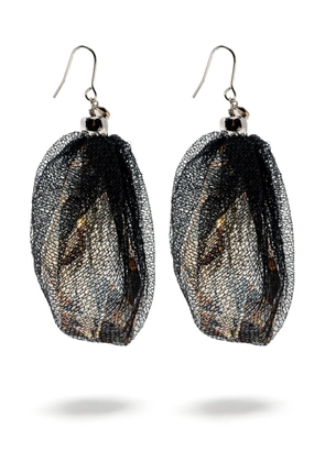 Undercover tulle crystal earrings - Black