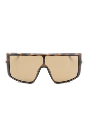 Alexander McQueen Eyewear geometric-frame sunglasses - Brown