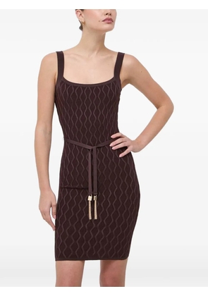 GUESS USA cross back belted dress - Brown