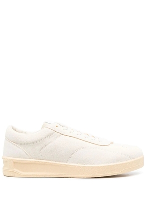 Jil Sander lace-up leather sneakers - White