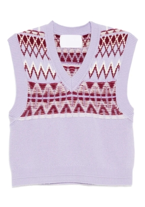 CUDDLEUP cashmere vest - Purple