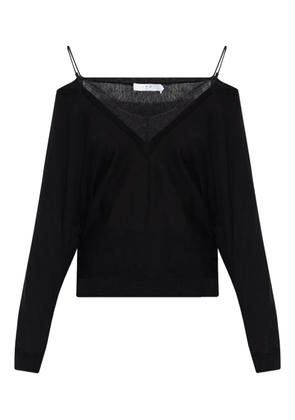 IRO lace V-neck sweater - Black