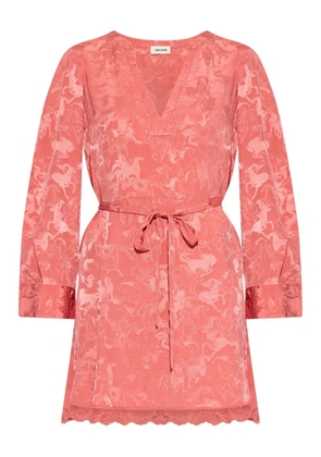 Zadig&Voltaire V-neck printed dress - Pink