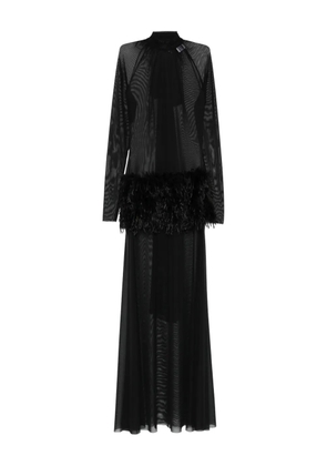 Atu Body Couture feather-panel gown - Black