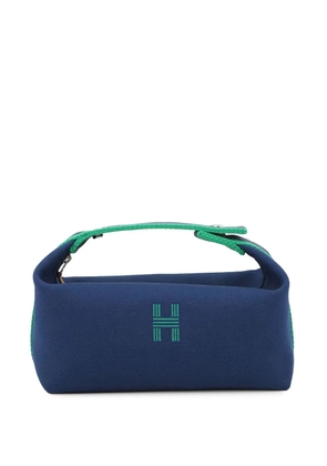 Hermès Pre-Owned 2021-2025 Small Toile Bride A Brac Case vanity bag - Blue