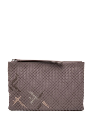 Bottega Veneta Pre-Owned 2012-2025 Nappa Intrecciato Stitched clutch bag - Brown