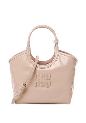 Miu Miu top-handle logo tote bag - Neutrals