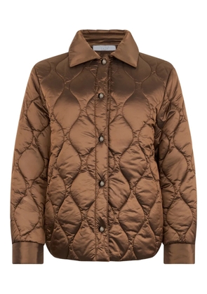 Peserico diamond-quilted padded jacket - Brown