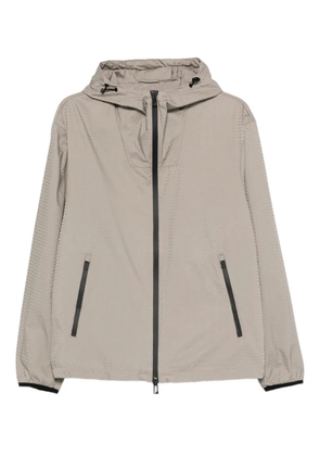 Emporio Armani zip-up hooded jacket - Grey