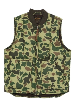 Filson camouflage-pattern quilted jacket - Green