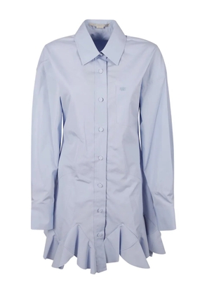 Stella McCartney ruffled shirt mini dress - Blue