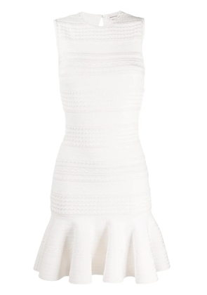 Alexander McQueen scalloped knitted dress - White