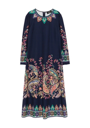 ETRO paisley midi dress - Blue