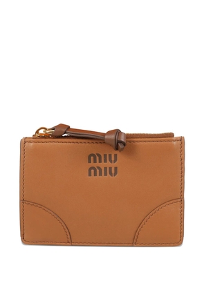 Miu Miu top-zip wallet - Brown