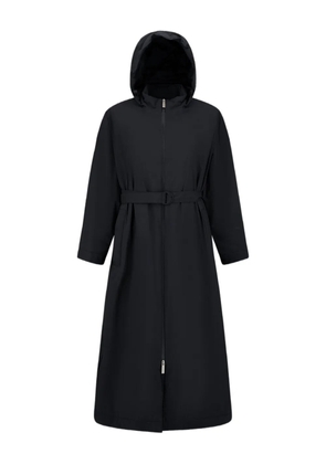 Herno hooded belted raincoat - Black