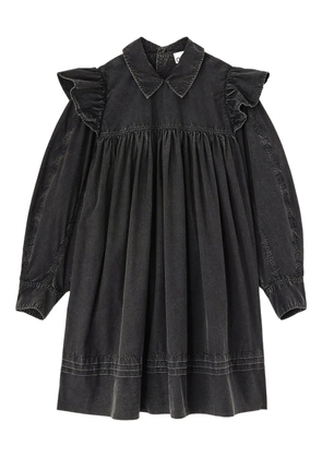GANNI long-sleeve mini dress - Black