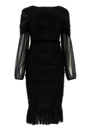 TOM FORD semi-sheer midi dress - Black