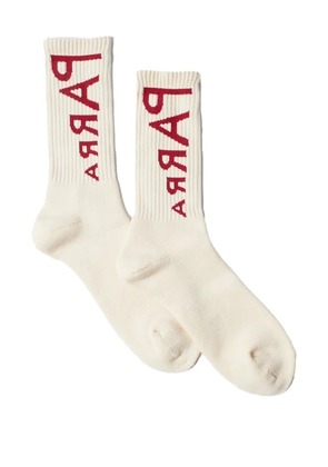 BY PARRA Reversed Flag logo crew socks - Neutrals