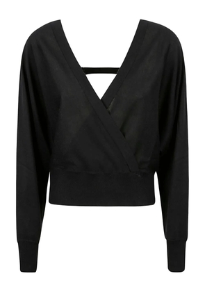 Fabiana Filippi open-back wrap top - Black