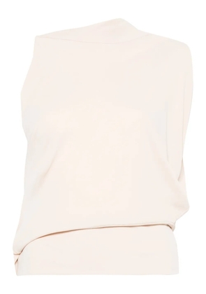 FRANCESCO MURANO draped one-shoulder top - Neutrals