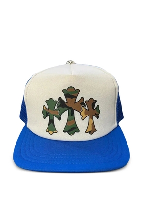 Chrome Hearts Triple Cross trucker cap - Blue