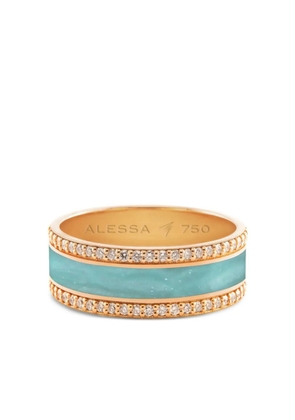 Alessa Jewelry diamond border ring - Gold
