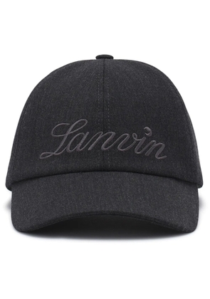 Lanvin embroidered-logo cap - Black