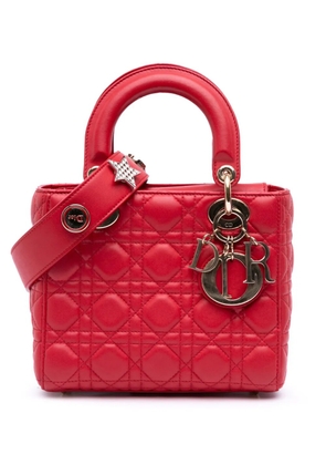 Christian Dior Pre-Owned 2017 Small Lambskin Cannage My ABCDior Lady Dior satchel - Red