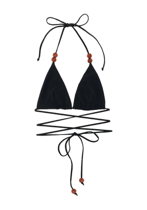 Magda Butrym bead-detail bikini top - Black