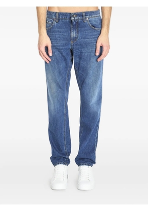Dolce & Gabbana logo-plaque denim jeans - Blue