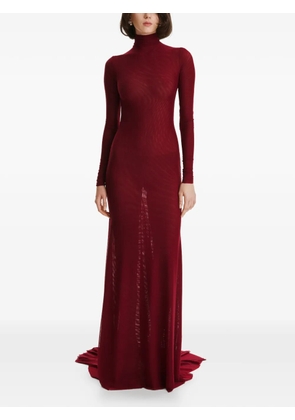 2310 STUDIO turtleneck long-sleeves maxi dress - Red