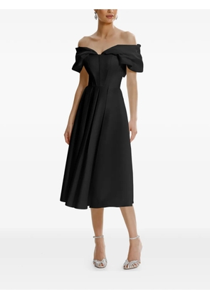 FRAMBOISE Glamo off-the-shoulder midi dress - Black