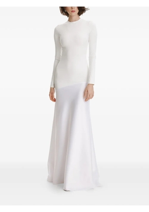 2310 STUDIO long-sleeves panelled maxi dress - White
