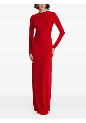 2310 STUDIO long-sleeves open-back maxi dress - Red
