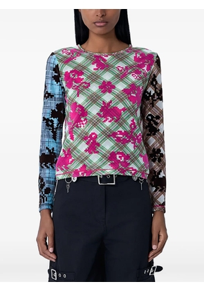 Chopova Lowena pixel-bunny T-shirt - Green