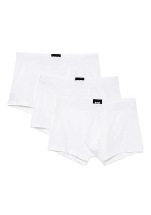 BOSS logo-waistband briefs (pack of three) - White