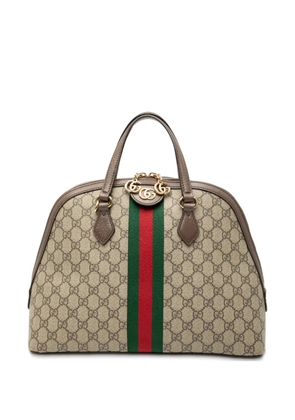 Gucci Pre-Owned 2016-2025 Medium GG Supreme Ophidia Web satchel - Brown