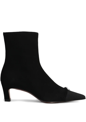 Roberto Festa 50mm Evari frayed pointed-toe boots - Black