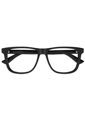 Alexander McQueen Eyewear rectangle-frame glasses - Black
