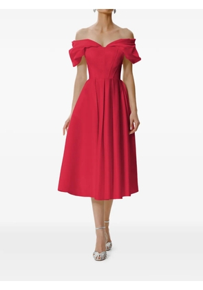 FRAMBOISE Glamo off-the-shoulder midi dress - Red